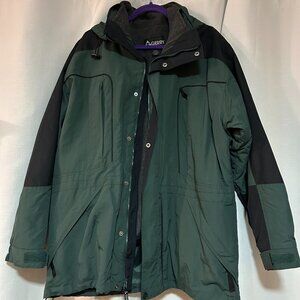 GERRY 2 in 1 Jacket mens XL Zip out fleece windbreaker ski water resistant parka